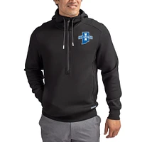 Men's Cutter & Buck  Black Indiana State Sycamores Roam Eco Recycled Half-Zip Pullover Hoodie