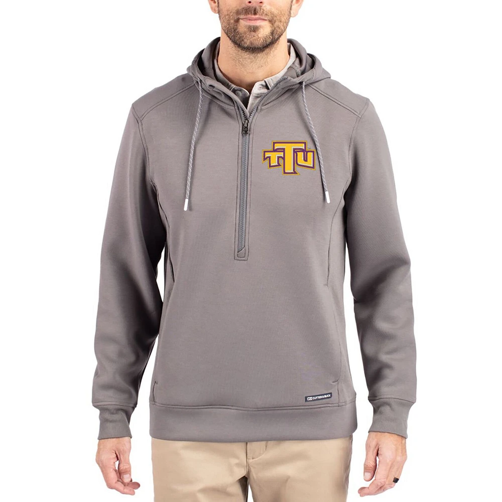 Men's Cutter & Buck Gray Tennessee Tech Golden Eagles Roam Eco Recycled Half-Zip Pullover Hoodie