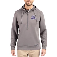 Men's Cutter & Buck Northwestern Wildcats Roam Eco Recycled Half-Zip Pullover Hoodie