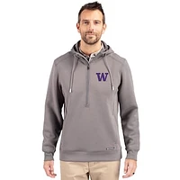 Men's Cutter & Buck Washington Huskies Roam Eco Recycled Half-Zip Pullover Hoodie