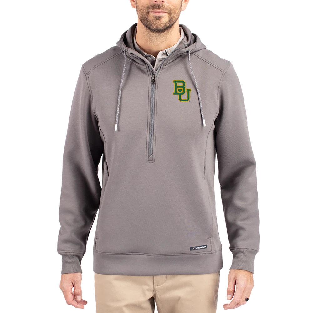 Men's Cutter & Buck Baylor Bears Roam Eco Recycled Half-Zip Pullover Hoodie