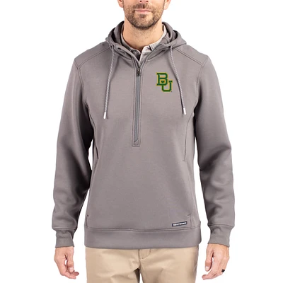 Men's Cutter & Buck Baylor Bears Roam Eco Recycled Half-Zip Pullover Hoodie