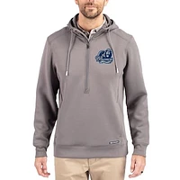 Men's Cutter & Buck Gray Old Dominion Monarchs Roam Eco Recycled Half-Zip Pullover Hoodie