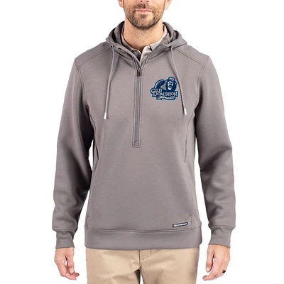 Men's Cutter & Buck Gray Old Dominion Monarchs Roam Eco Recycled Half-Zip Pullover Hoodie