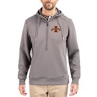Men's Cutter & Buck Iowa State Cyclones Roam Eco Recycled Half-Zip Pullover Hoodie