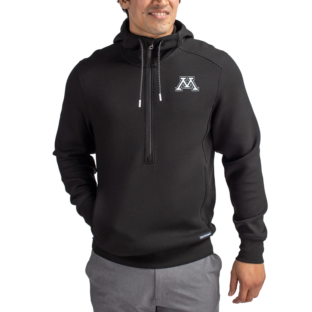 Men's Cutter & Buck Minnesota Golden Gophers Roam Eco Recycled Half-Zip Pullover Hoodie
