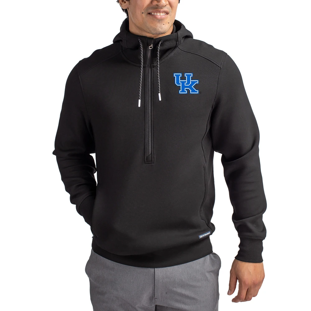 Men's Cutter & Buck Kentucky Wildcats Roam Eco Recycled Half-Zip Pullover Hoodie