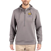 Men's Cutter & Buck  Gray Fort Valley State Wildcats Roam Eco Recycled Half-Zip Pullover Hoodie