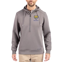 Men's Cutter & Buck  Gray Fort Valley State Wildcats Roam Eco Recycled Half-Zip Pullover Hoodie