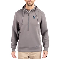 Men's Cutter & Buck  Gray Villanova Wildcats Roam Eco Recycled Half-Zip Pullover Hoodie