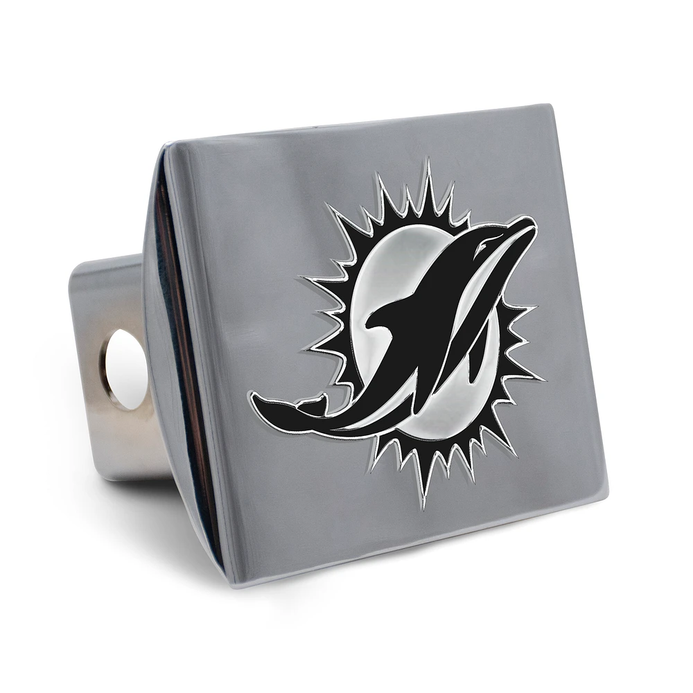 WinCraft Miami Dolphins Premium Metal Chrome Hitch Cover