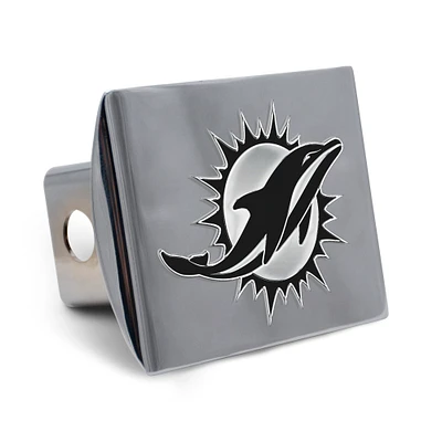 WinCraft Miami Dolphins Premium Metal Chrome Hitch Cover