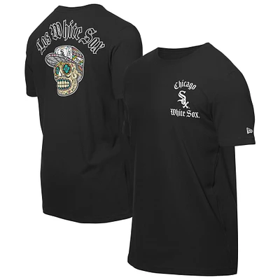 Men's New Era Black Chicago White Sox Sugar Skulls T-Shirt