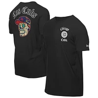 Men's New Era Black Chicago Cubs Sugar Skulls T-Shirt