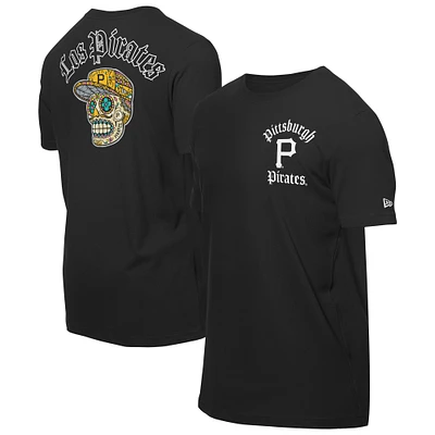 Men's New Era Black Pittsburgh Pirates Sugar Skulls T-Shirt