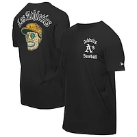 Men's New Era Black Athletics Sugar Skulls T-Shirt
