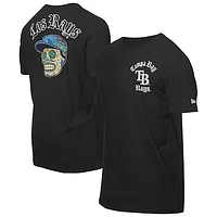 Men's New Era Black Tampa Bay Rays Sugar Skulls T-Shirt