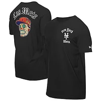 Men's New Era Black New York Mets Sugar Skulls T-Shirt