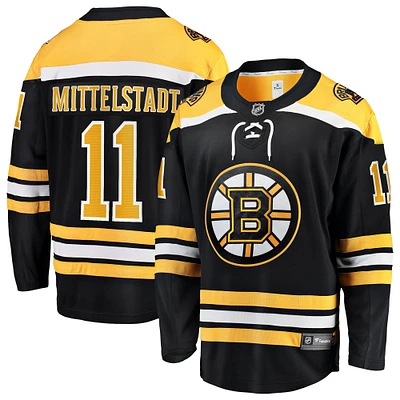 Men's Fanatics Casey Mittelstadt Black Boston Bruins Home Breakaway Jersey