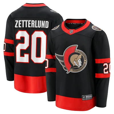 Men's Fanatics Fabian Zetterlund Black Ottawa Senators Home Breakaway Jersey