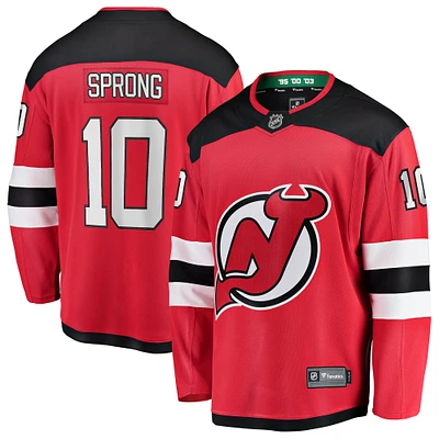 Men's Fanatics Daniel Sprong Red New Jersey Devils Home Breakaway