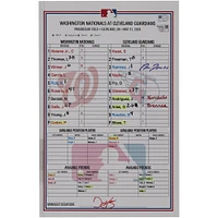 Jose Ramirez Cleveland Guardians Autographed Game-Used Lineup Card vs. Washington Nationals on May 31, 2024