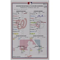 Jose Ramirez Cleveland Guardians Autographed Game-Used Lineup Card vs. Washington Nationals on June 1, 2024