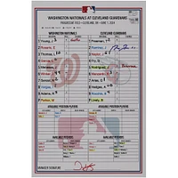 Jose Ramirez Cleveland Guardians Autographed Game-Used Lineup Card vs. Washington Nationals on June 1, 2024