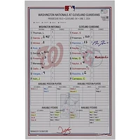Jose Ramirez Cleveland Guardians Autographed Game-Used Lineup Card vs. Washington Nationals on June 2, 2024