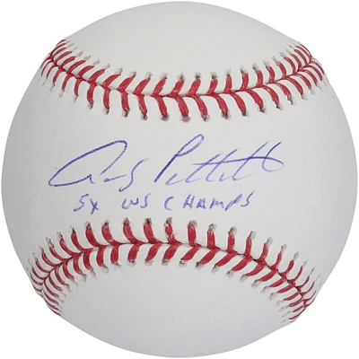 Andy Pettitte New York Yankees Autographed Baseball with "5X Champs" Inscription