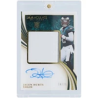 Jalen Hurts Philadelphia Eagles Autographed 2020 Panini Immaculate Collection Premium Patch Rookie Autograph Relic #PPR-JHU #74/75 Rookie Card