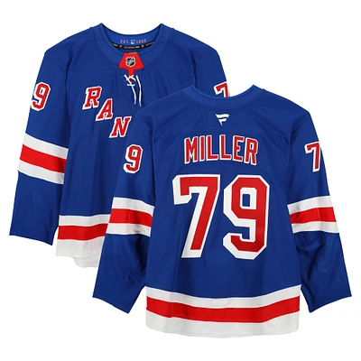 K'Andre Miller New York Rangers Game-Used #79 Blue Set 3 Jersey from the 2024-25 NHL Season
