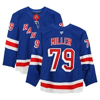 K'Andre Miller New York Rangers Game-Used #79 Blue Set 3 Jersey from the 2024-25 NHL Season
