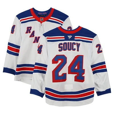 Carson Soucy New York Rangers Game-Used #24 White Set 3 Jersey from the 2024-25 NHL Season