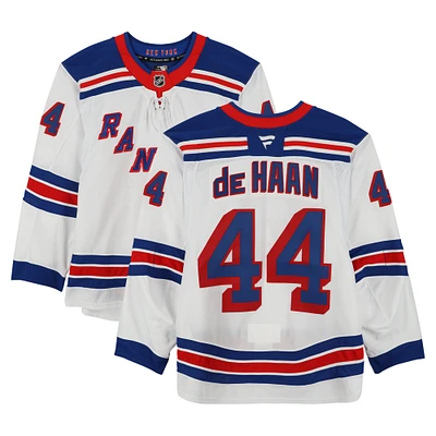 Calvin de Haan New York Rangers Game-Used #44 White Set 3 Jersey from the 2024-25 NHL Season