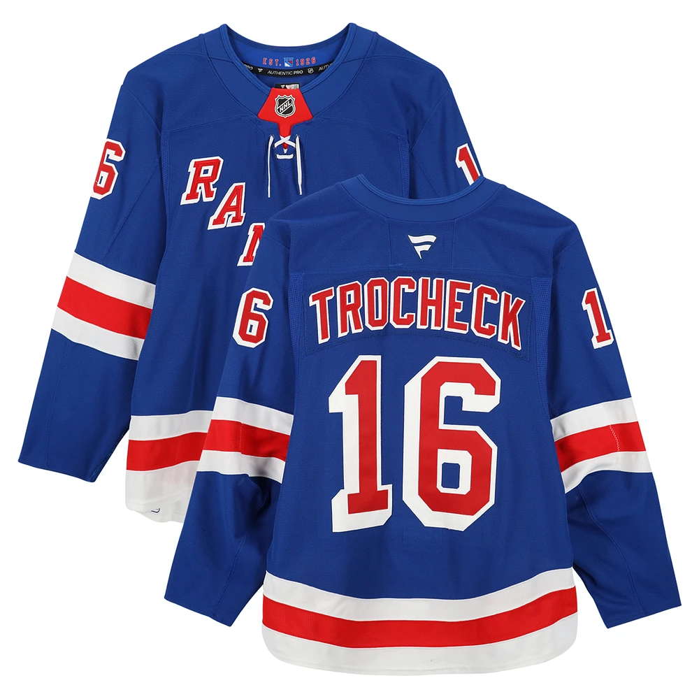 Vincent Trocheck New York Rangers Game-Used #16 Blue Set 3 Jersey from the 2024-25 NHL Season