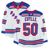 Will Cuylle New York Rangers Game-Used #50 White Set 3 Jersey from the 2024-25 NHL Season