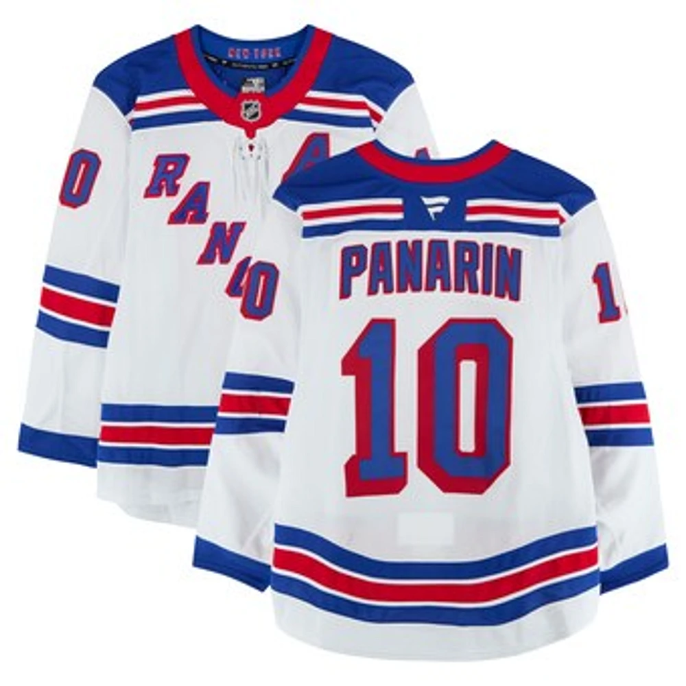 Artemi Panarin New York Rangers Game-Used #10 White Set 3 Jersey from the 2024-25 NHL Season