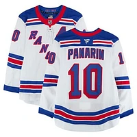 Artemi Panarin New York Rangers Game-Used #10 White Set 3 Jersey from the 2024-25 NHL Season
