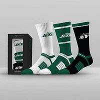 Unisex Strideline New York Jets Premium 3-Pack Knit Crew Socks Set