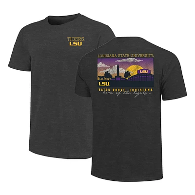 Men's Heather Charcoal LSU Tigers Big & Tall Campus Scene Core T-Shirt