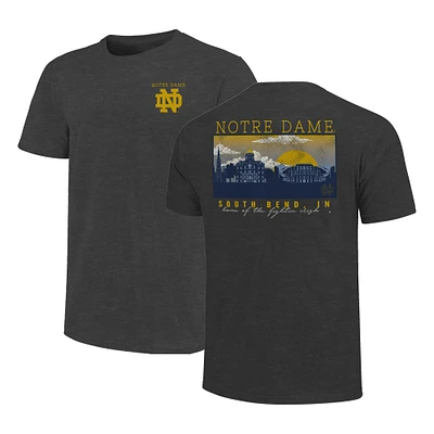 Men's Heather Charcoal Notre Dame Fighting Irish Big & Tall Campus Scene Core T-Shirt