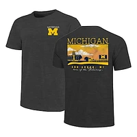 Men's Heather Charcoal Michigan Wolverines Big & Tall Campus Scene Core T-Shirt