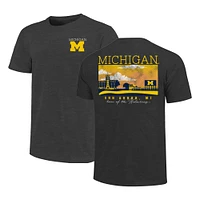 Men's Heather Charcoal Michigan Wolverines Big & Tall Campus Scene Core T-Shirt