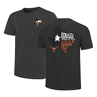 Men's Charcoal Texas Longhorns Big & Tall State Flag Cutout Hyper Local Core T-Shirt