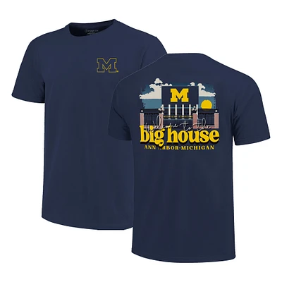 Men's Navy Michigan Wolverines Big & Tall Stadium Gates Hyper Local Core T-Shirt