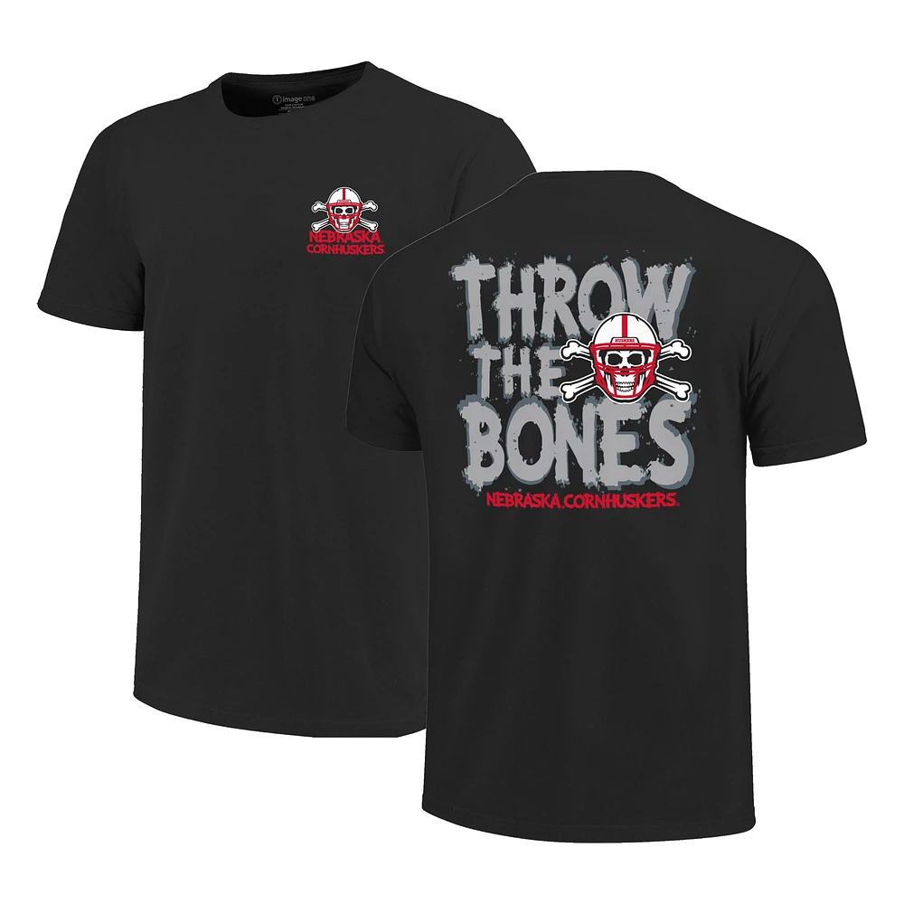 Men's Black Nebraska Huskers Big & Tall Throw the Bones Hyper Local Core T-Shirt