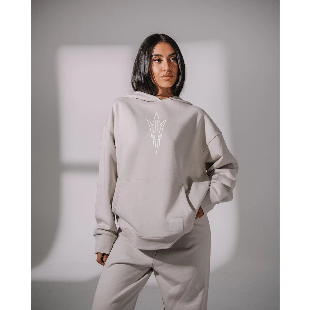 Women's KadyLuxe Gray Arizona State Sun Devils Boyfriend Pullover Hoodie