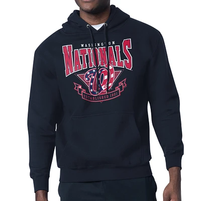Men's Starter Navy Washington Nationals 80's Inspired Team Fleece Hoodie