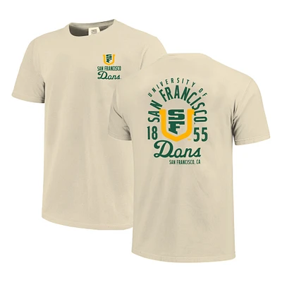 Men's Cream San Francisco Dons Comfort Colors Mascot Overlay T-Shirt